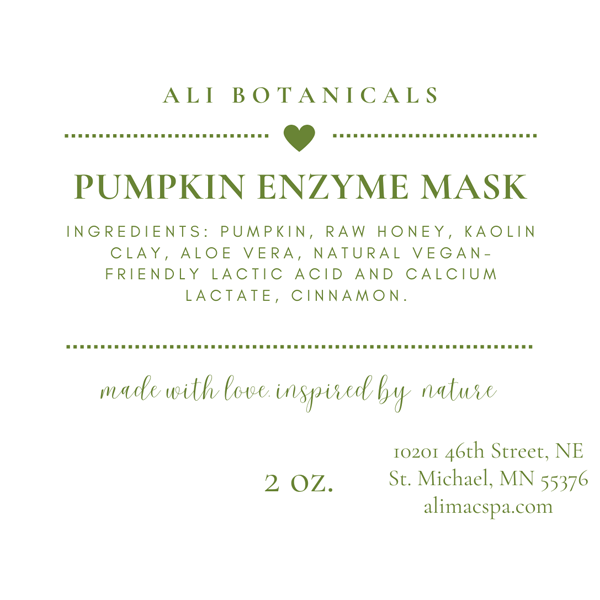 ali botanicals pumpkin enzyme mask